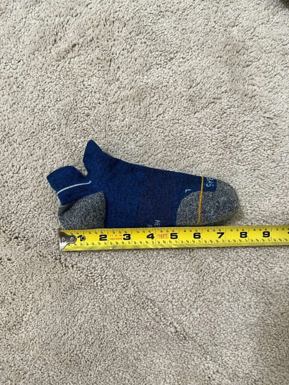New 3 Pairs Bombas Merino Wool Hex Tec Run Athletic Ankle Socks Size Med M Blue